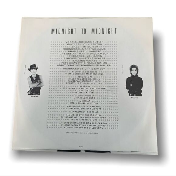 Psychedelic Furs Midnight to Midnight Vinyl LP - Picture 4 of 9